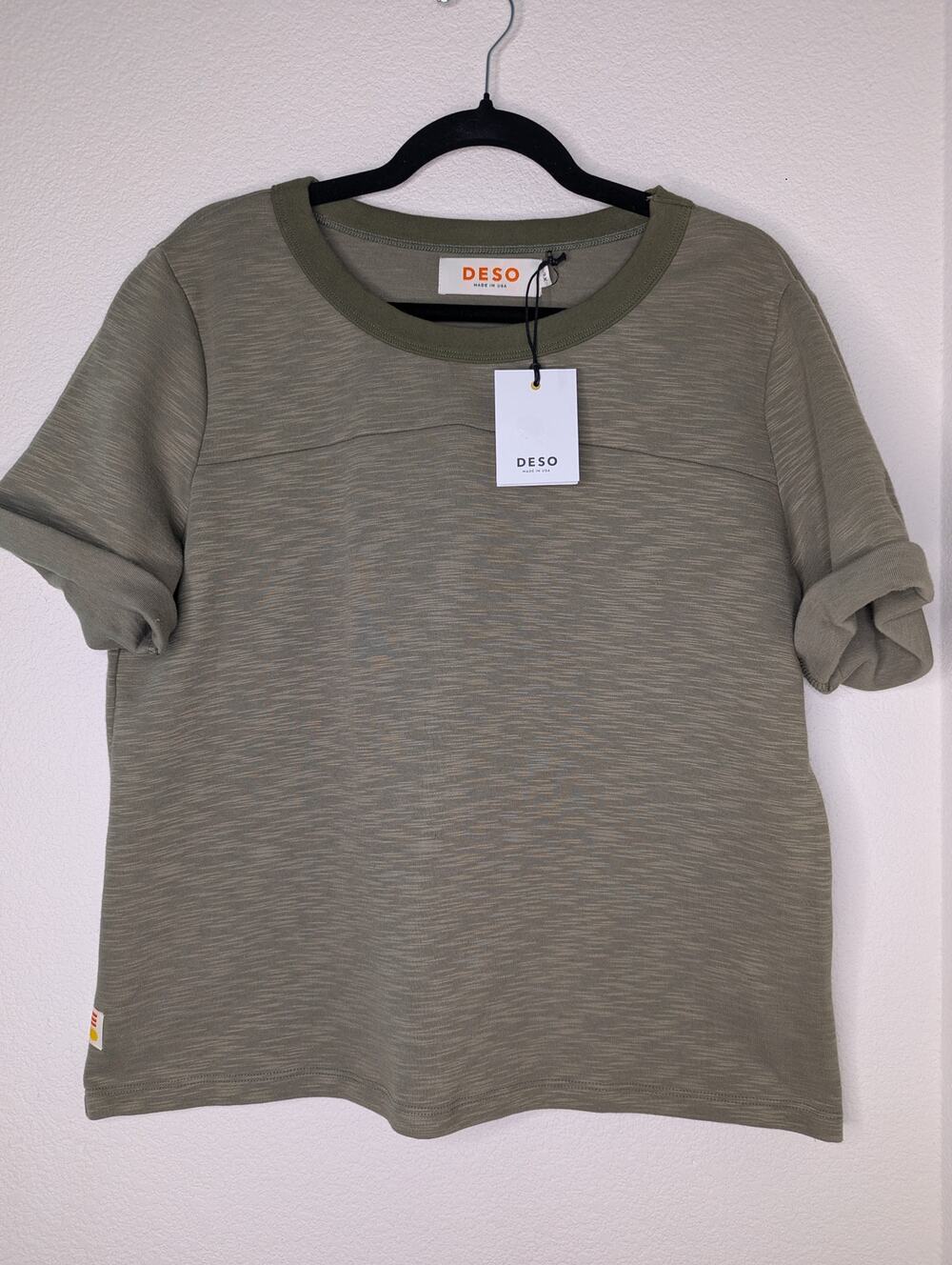 Deso Supply Co NWT Women's Kalmia Tee XL Lake Tahoe Heathered Green Basic